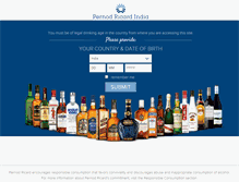 Tablet Screenshot of pernod-ricard-india.com